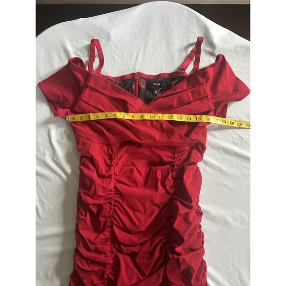 Torrid Marilyn Monroe Midi Ruched Off Shoulder Dress Womens Size 10 Red NWT - Picture 8 of 10